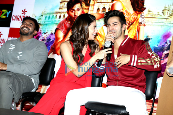 varun dhawan and alia bhatt at the film promotion of badrinath ki dulhania 2