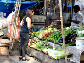 Ileana DCruz snapped buying veggies from local vendor