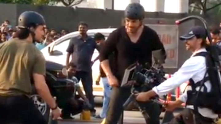 John Abraham & Tiger Shroff Spotted Shooting For An Ad John Abraham & Tiger Shroff Spotted Shooting For An Ad