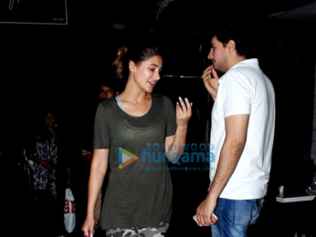 Nargis Fakhri snapped post her meeting in Juhu