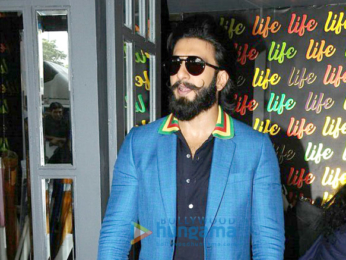 Ranveer Singh snapped post Filmfare shoot in Juhu