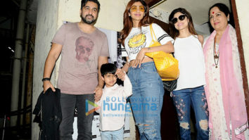 Shilpa Shetty and family snapped post a movie screening at PVR, Juhu