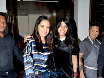 Shraddha Kapoor and Ekta Kapoor snapped post dinner at Bastian, Bandra