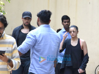Sidharth Malhotra and Alia Bhatt snapped post meeting at Vishesh films' office