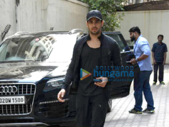 Sidharth Malhotra and Alia Bhatt snapped post meeting at Vishesh films' office