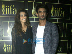 Sushant Singh Rajput and Kriti Sanon snapped during the ‘IIFA Voting Day’ event