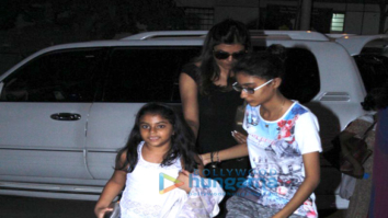Sushmita Sen snapped with her daughters post a spa session in Bandra