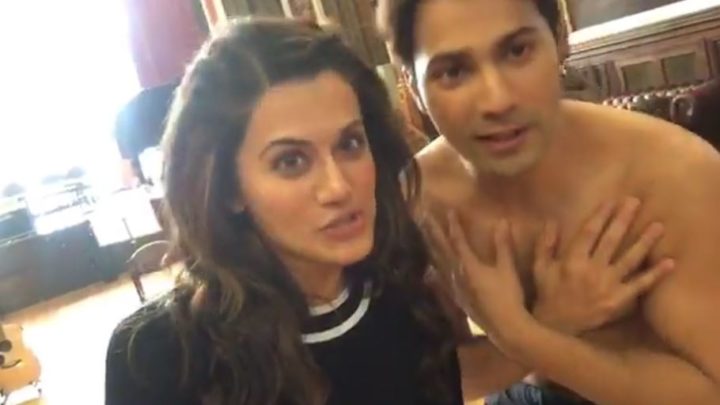 Varun Dhawan Goes Topless & Shows Abs On The Sets Of Judwaa 2 Varun Dhawan Goes Topless & Shows Abs On The Sets Of Judwaa 2