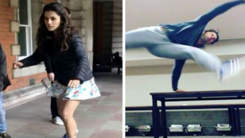 Watch: Varun Dhawan’s crazy morning antics and Taapsee Pannu skateboard lessons on Judwaa 2 sets will make your day