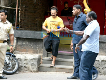 Aamir Khan snapped post spa session