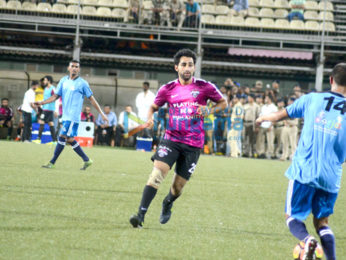 Abhishek Bachchan and Ranbir Kapoor play a friendly football match with the CISF personnels