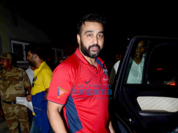 Abhishek Bachchan and Ranbir Kapoor play a friendly football match with the CISF personnels