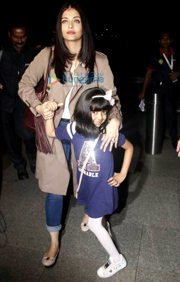 aishwarya rai bachchan and aaradhya bachchan depart for cannes 2017 1