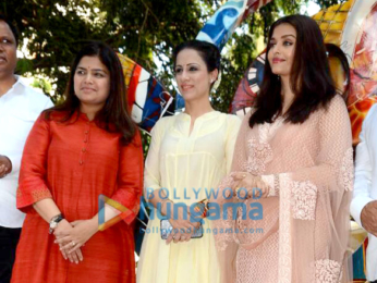 Aishwarya Rai Bachchan inaugurates artist and social activist Rouble Nagi's sculpture titled The Paradise Garden
