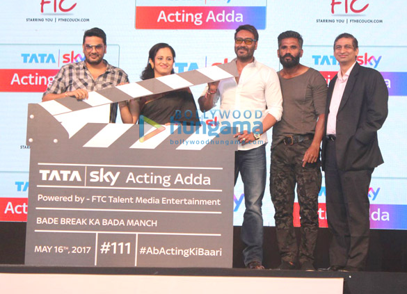 Ajay Devgn and Suniel Shetty launch ‘Tata Sky Acting Adda’ Ajay Devgn and Suniel Shetty launch ‘Tata Sky Acting Adda’