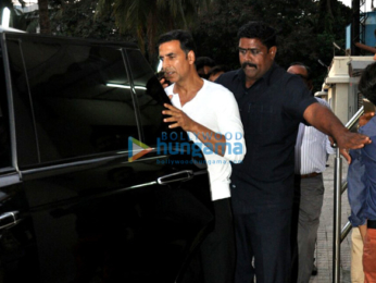 Akshay Kumar and family snapped post a movie screening at PVR Juhu