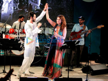 Ayushmann Khurrana and Parineeti Chopra at the musical concert of their film Meri Pyaari Bindu