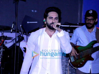 Ayushmann Khurrana and Parineeti Chopra at the musical concert of their film Meri Pyaari Bindu