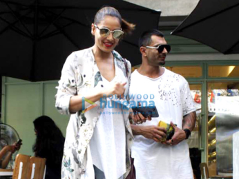 Bipasha Basu and Karan Singh Grover on lunch date at Kitchen Garden