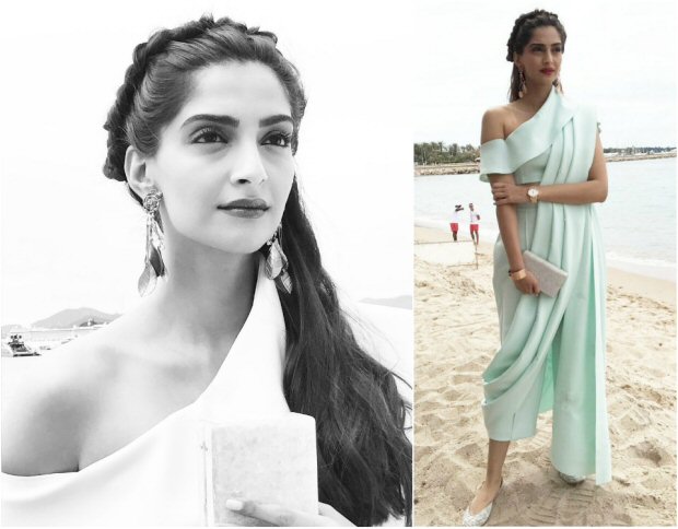 Cannes 2017 Sonam Kapoor's trouser saree is perfect blend of Indian and western culture for this hot summer-4