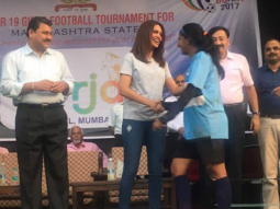 Check out: Esha Gupta supports female football players at a tournament