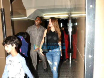 Hrithik Roshan and Sussane Khan with kids snapped at PVR Juhu⁠