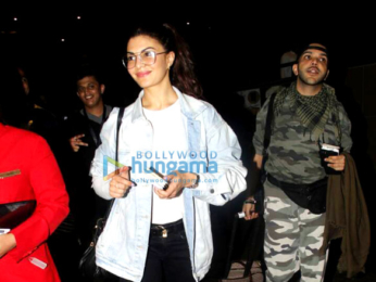 Jacqueline Fernandez, Jackie Shroff and John Abraham snapped at the airport