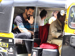 John Abraham snapped taking a rickshaw ride after a salon session at Mad O Wot