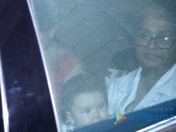 Kareena Kapoor Khan and son Taimur snapped at Amrita Arora's house