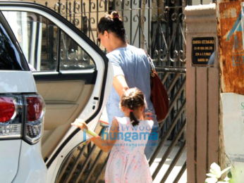 Lara Dutta snapped with her daughter in Bandra