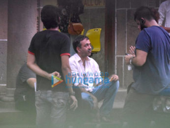 Rajkumar Hirani snapped on the sets of 'Sanjay Dutt’s Biopic' in Mumbai