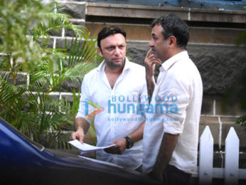 Rajkumar Hirani snapped on the sets of 'Sanjay Dutt’s Biopic' in Mumbai