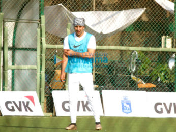 Ranbir Kapoor snapped while playing football in Bandra