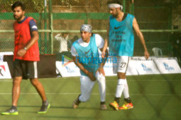 Ranbir Kapoor snapped while playing football in Bandra