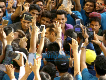 Salman Khan arrives in Mumbai for the trailer launch of his film Tubelight