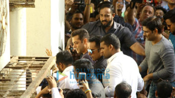 Salman Khan arrives in Mumbai for the trailer launch of his film Tubelight