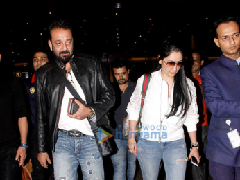 Sanjay Dutt, Aishwarya Rai Bachchan & Bipasha Basu snapped at the airport