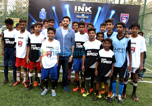 sooraj and manish grace the launch of super soccer league 3