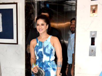 Sunny Leone and Virender Sehwag snapped post meeting in Bandra
