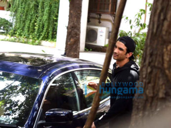 Sushant Singh Rajput and Kriti Sanon snapped post their meeting at Maddock's office