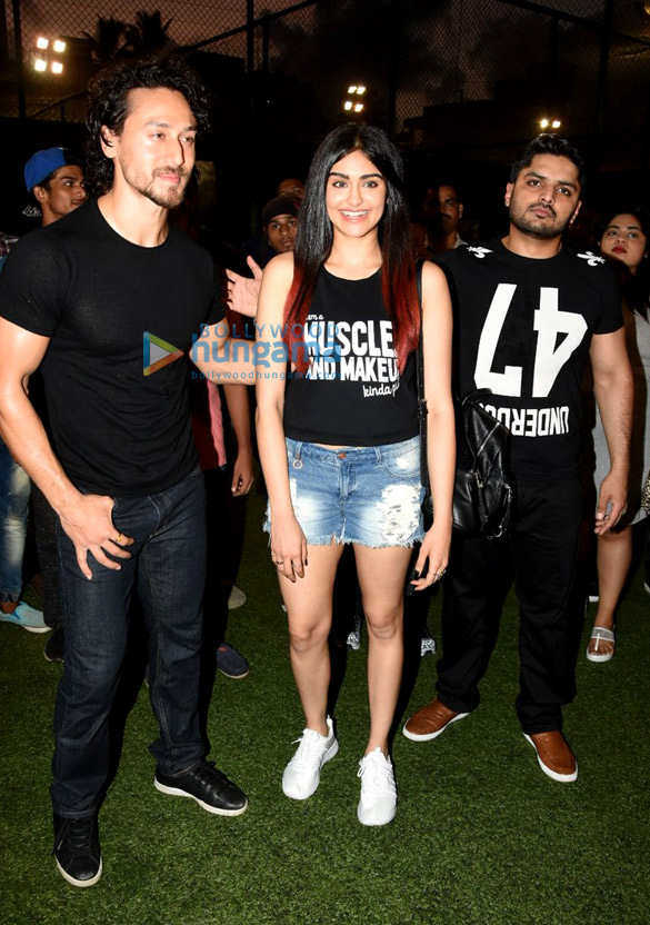 tiger shroff and adah sharma at super soccer tournament finals 4