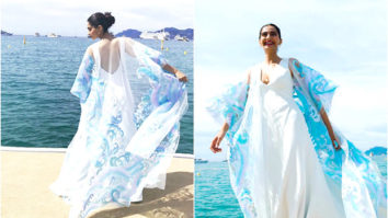 Watch: Sonam Kapoor is a vision in white against a serene backdrop on the beach at Cannes 2017