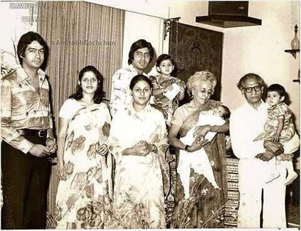 Abhishek Bachchan shares an old picture of Amitabh Bachchan and Jaya Bachchan with his grandparents