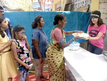 Ameesha Patel serves food to the needy in Mumbai