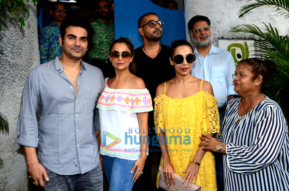 Arbaaz Khan, Malaika Arora and family snapped post Lunch at Olive