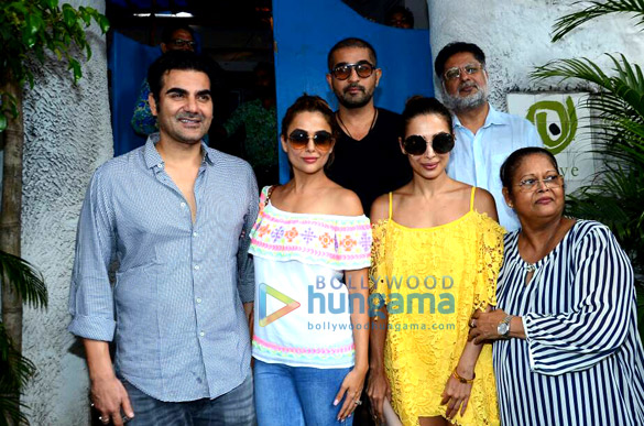 arbaaz khan malaika arora and family snapped post lunch at olive 5 arbaaz khan malaika arora and family snapped post lunch at olive 5