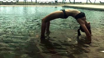 HOT: Sonnali Seygall does bikini yoga on International Yoga Day