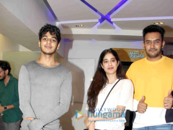 Jhanvi Kapoor and Ishaan snapped at the special screening of 'Baby Driver'