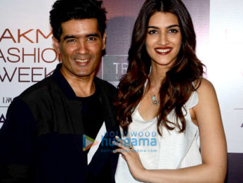 Kriti Sanon and Manish Malhotra at the Lakme Model auditions in Mumbai