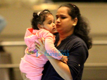 Rani Mukerji and baby Adira snapped at the airport